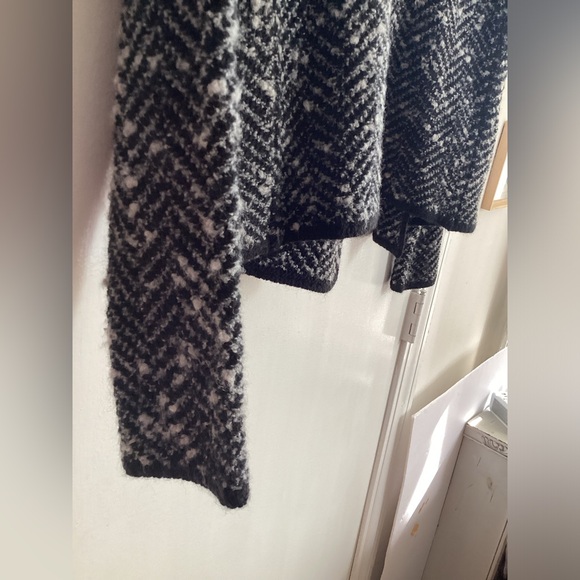 Cocogio Sweater Womens S Gray Black Knit Open Front Wool Blend Cardigan - Picture 8 of 8